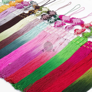 中国结渐变色流苏穗子汉服旗袍压襟腰间扇子服装配件挂饰