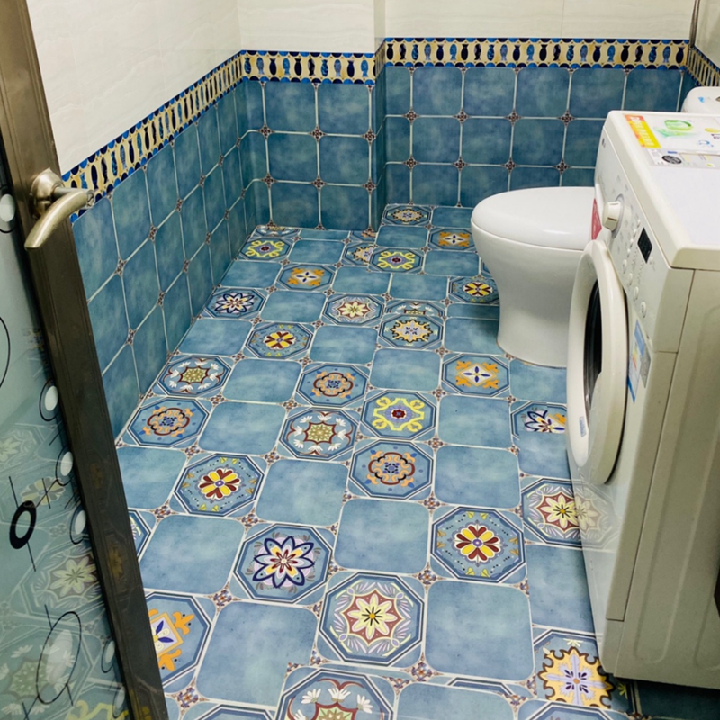 防水卫生间地贴防滑瓷砖贴纸翻新