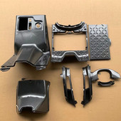 NIU小牛电动车PP件N1S 配件外壳工具箱脚踏板碳纤维 N1黑塑料改装