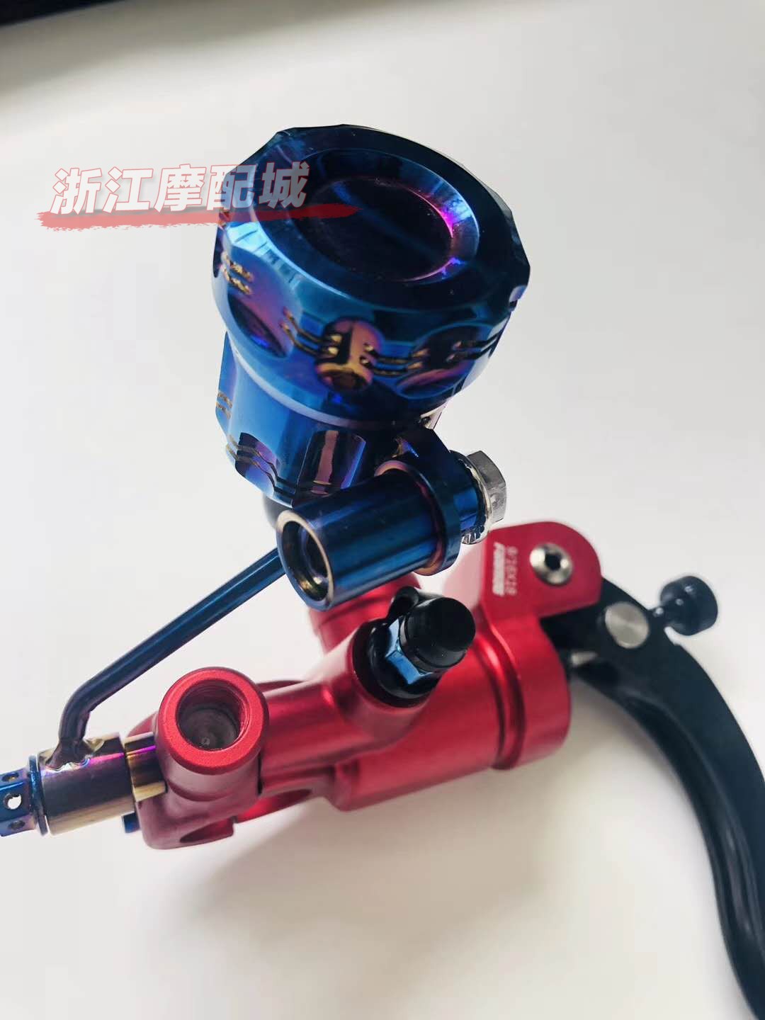 改装铝合金烧钛油壶刹车上泵电动车摩托车改装透明直推上泵配件