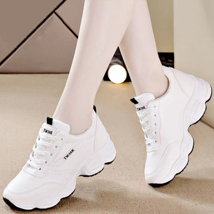 女韩版 运动鞋 鞋 子学生百搭皮面厚底休闲小白鞋 2025秋季 老爹鞋 新款