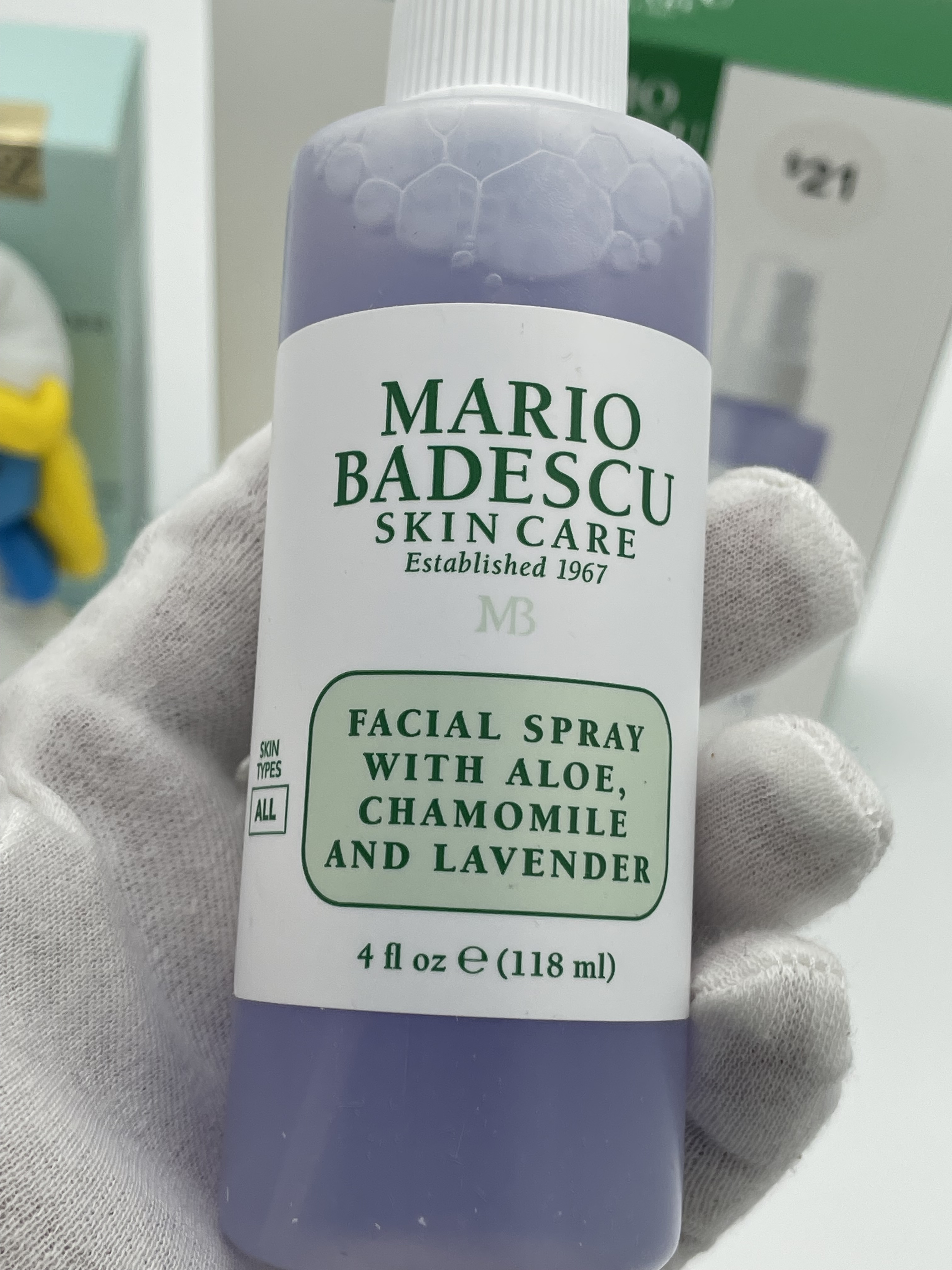 美国 mario badescu芦荟洋甘菊和薰衣草爽肤水喷雾118ml 滋润保湿