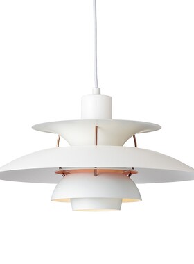 北欧简约风PH5客厅餐厅白/粉色吊灯酒吧样板房卧室灯具吧台灯玻