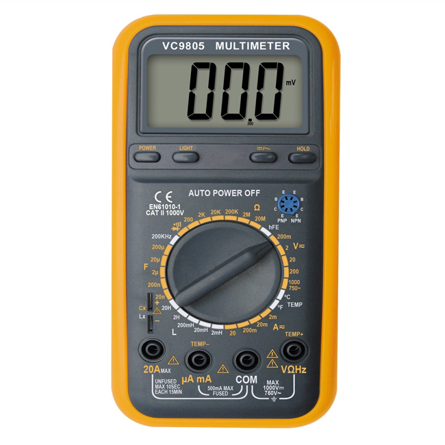 【正品包邮】多功能电感电容数字万用表vc9805 vc9808  背光