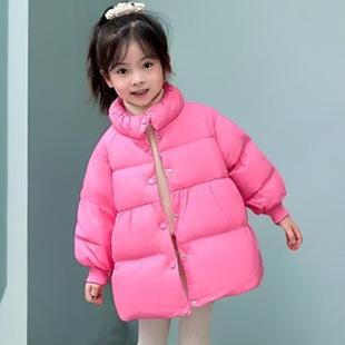 洋气冬装宝宝童装90绒白鸭绒小中童冬季加厚公主外套中长款小女孩