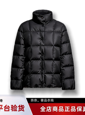 代购蒙口Cochevinne立领方形绗缝短款羽绒服女款夹克外套