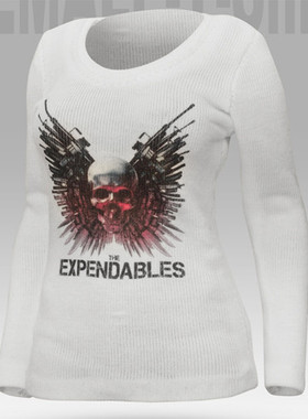 【GD漫玩社】MagiccubeToys 敢死队 1/6 史泰龙 白色长袖 T恤