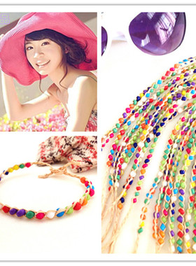 编织巧克力糖果色招桃花幸运草