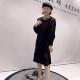 1256芮娜依莲年货春款 女装 新品 设计感衣领女人味气质连衣裙加大码