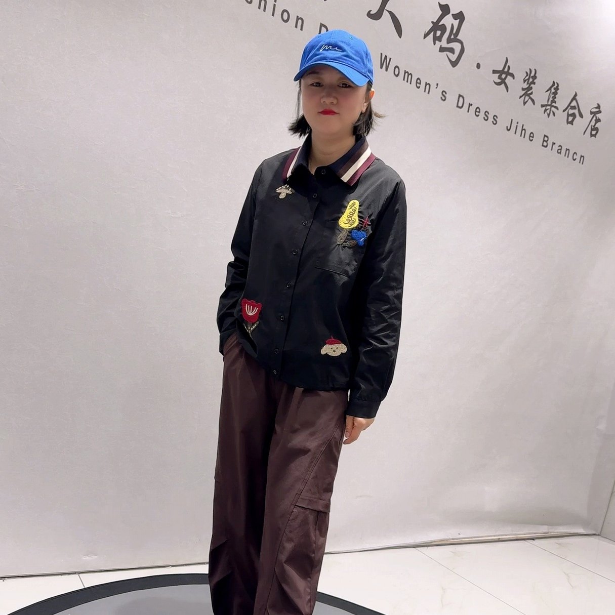 1596女权贵族年货春款新品可抽绳刺绣图案针织领减龄衬衫加大码,女装/女士精品,大码内搭,淘宝优惠券,粉丝福利购,淘宝优惠卷