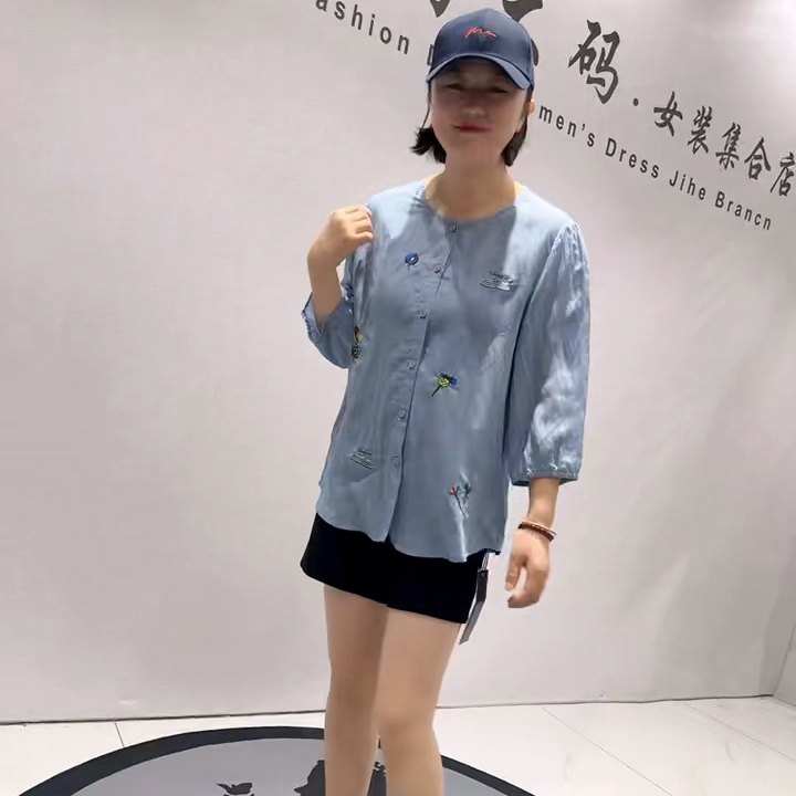 1310针丝缘子汇春款新品天丝苎麻八分袖透气时尚减龄衫加大码女装,女装/女士精品,大码内搭,淘宝优惠券,粉丝福利购,淘宝优惠卷