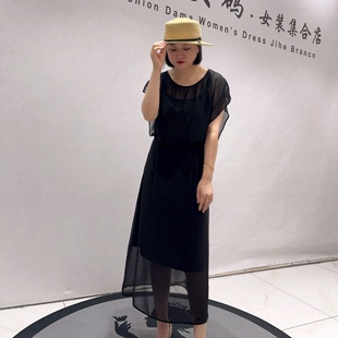 31182女权夏款新品蕾丝美背侧边拉链女人味连衣裙加大码女装