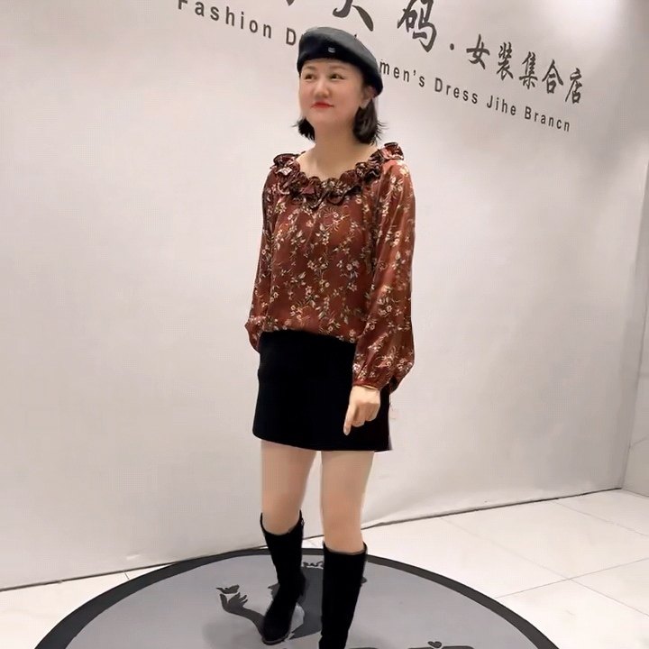 5407芮娜依莲春款新品木耳边衣领设计感女人味气质衫加大码女装,女装/女士精品,大码内搭,淘宝优惠券,粉丝福利购,淘宝优惠卷