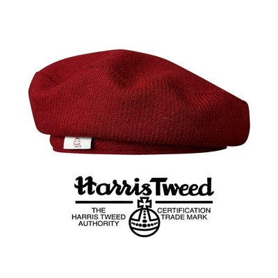 贝雷帽红色纯羊毛秋冬