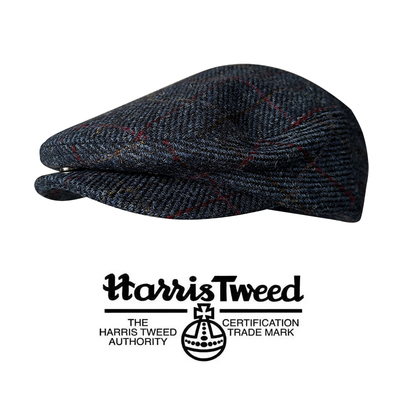 HarrisTweed100%纯羊毛鸭舌帽子男哈里斯英伦复古百搭平顶前进帽