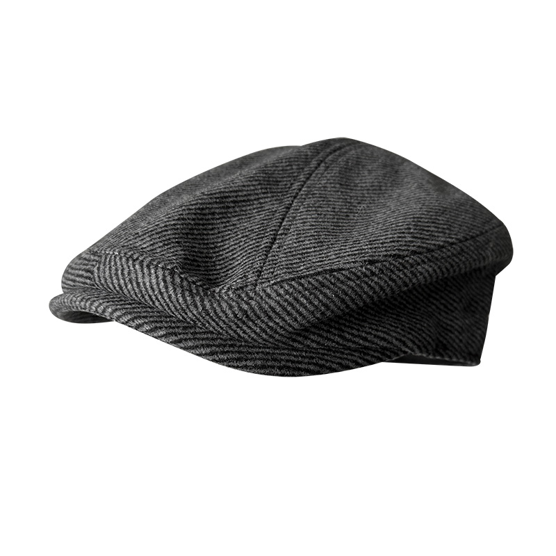 鸭舌帽羊毛混纺英伦风