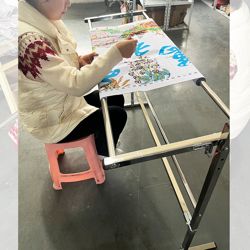 (大图专用)落地绣架十字绣工具落地绣架绣绷刺绣方便绣绷子