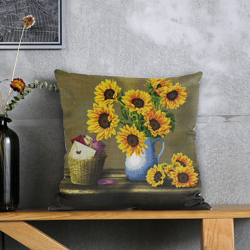 小娥姐姐田园风客厅满绣带枕芯