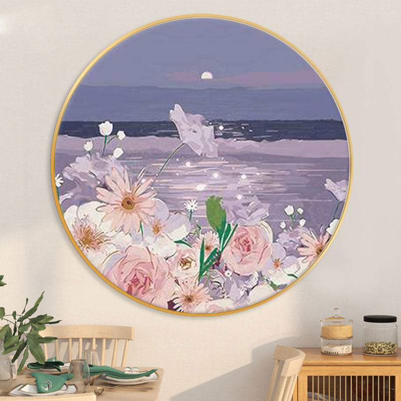 小娥姐姐北欧客厅海边夜景十字绣