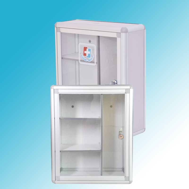 铝合金家庭家用药箱大号多层便民服务收纳保健箱出诊医疗箱 壁挂