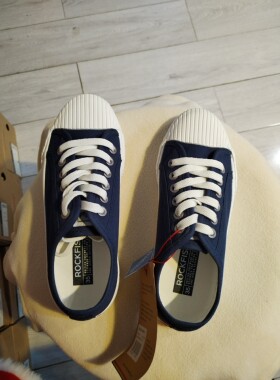 Rockfish帆布鞋女款系带女鞋春夏休闲鞋板鞋小白鞋文艺饼干微瑕疵