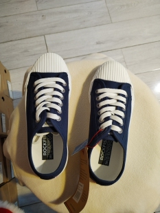 Rockfish帆布鞋女款系带女鞋春夏休闲鞋板鞋小白鞋文艺饼干微瑕疵