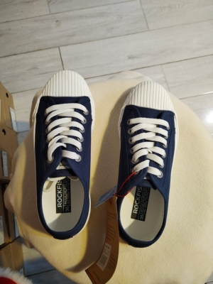 Rockfish帆布鞋女款系带女鞋春夏休闲鞋板鞋小白鞋文艺饼干微瑕疵