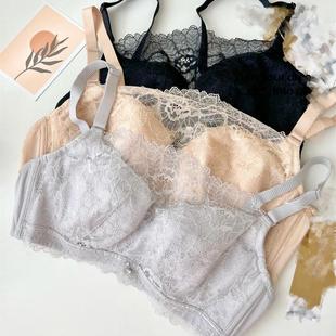 大胸显小内衣女薄款 BC通勤 全罩杯收副乳防下垂软钢圈蕾丝文胸女