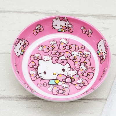 Hello kitty, мультяшная детская пластиковая посуда