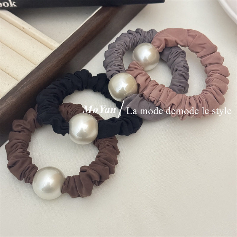 粉色复古珍珠小肠发圈气质百搭头绳橡皮筋发绳成人网红皮筋发饰女,饰品/流行首饰/时尚饰品新,发饰,淘宝优惠券,粉丝福利购,淘宝优惠卷