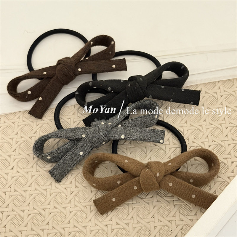 韩版气质波点蝴蝶结发圈复古百搭发绳网红马尾扎头绳简约点点皮筋,饰品/流行首饰/时尚饰品新,发饰,淘宝优惠券,粉丝福利购,淘宝优惠卷