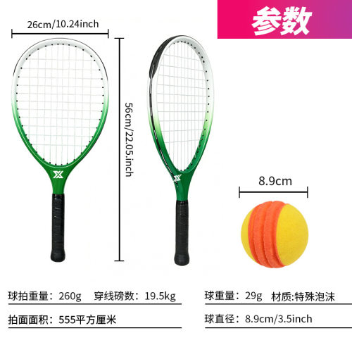 2026新运动TYPTI RACKET静音匹克球拍全碳纤维网球拍已穿线泡沫球