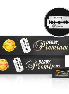 土耳其derby德比黑金双面刀片手动安全传统老式剃须刀理发师推荐