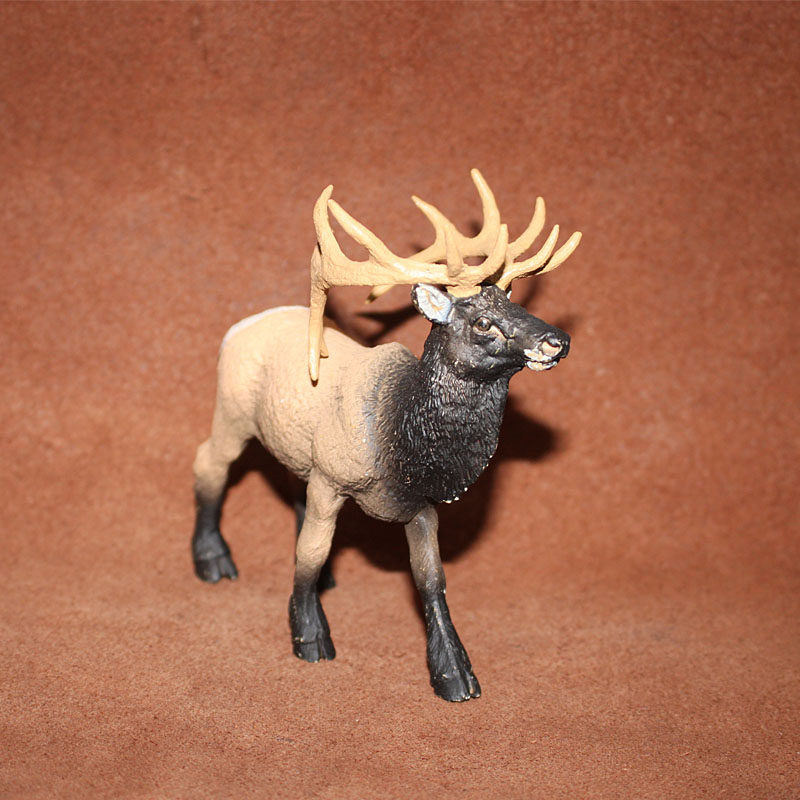 safari 仿真野生动物模型塑胶玩具 场景摆件 驯鹿 公鹿