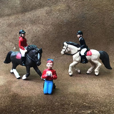 safari人偶模型塑胶马术小马