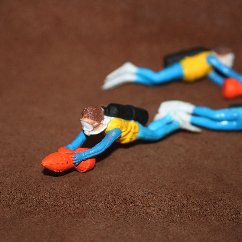 safari人物迷你深海潜水场景模型