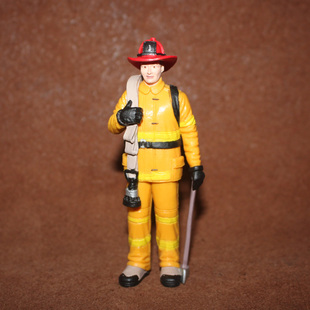 3.75寸 人物模型玩具场景摆件 消防员 正版 safari