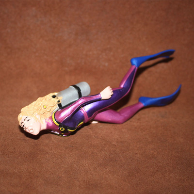 safari潜水人塑胶模型摆件