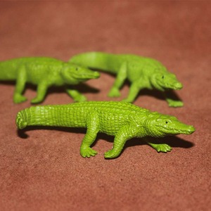 safari正版散货仿真动物模型玩具 野生爬行动物 绿色鳄鱼