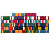 美国海制服常服礼服胸前彩色布条胸章勋略章资质徽章资历架条