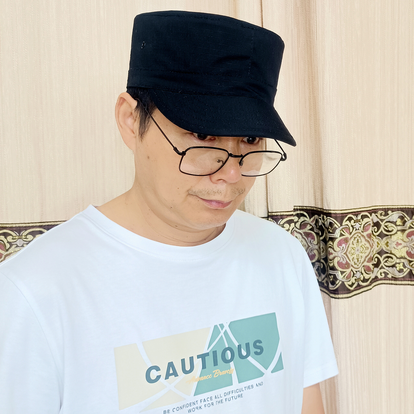 定制调节大头围黑色军迷小兵平顶作训帽子男士战术防风棒球鸭舌帽