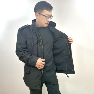 男外套夹克大衣 户外军迷黑色加厚春秋季 美军M65风衣战术军版 经典