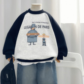 MILK 潮牌 卫衣男孩帅气上衣休闲纯棉童装 KIDS.男童春秋新款 插肩袖