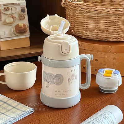 日本版孔雀限量款小象保温杯