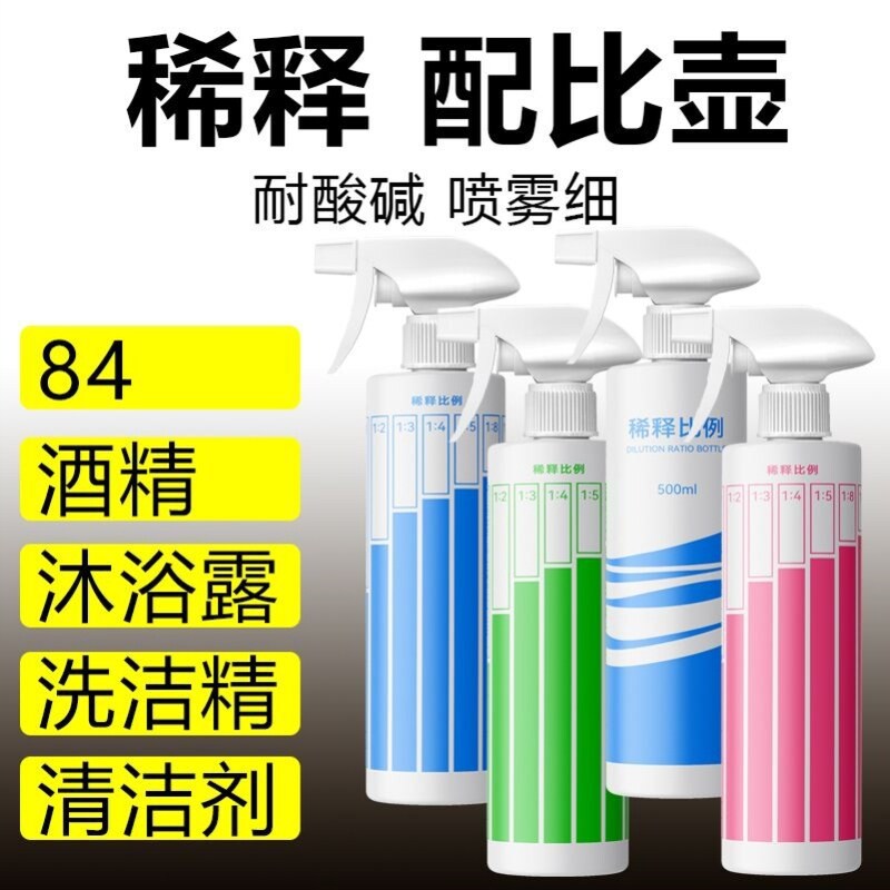 稀释安俐洗洁精喷雾瓶比例瓶塑料喷壶清洁专用同款分装瓶调节喷瓶