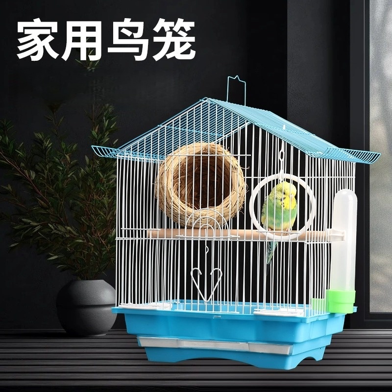 鹦鹉鸟笼新款小型牡丹虎皮绣眼珍珠鸟专用鸟笼子家用大号豪华别墅