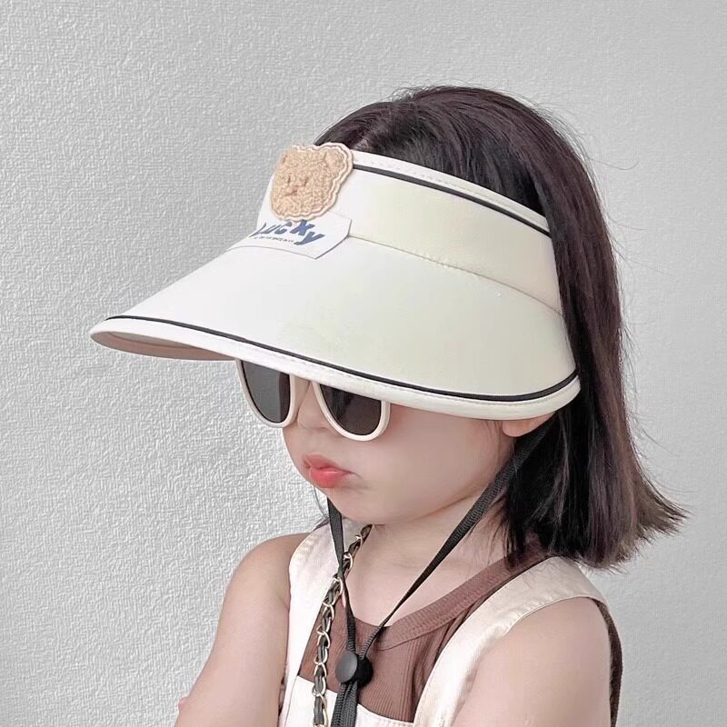 薄款空顶帽女童宝宝遮阳帽夏夏款太阳帽凉帽帽子季儿童防晒帽男