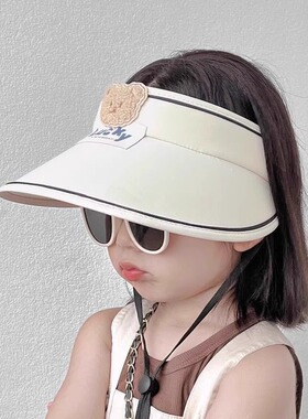 薄款空顶帽女童宝宝遮阳帽夏夏款太阳帽凉帽帽子季儿童防晒帽男