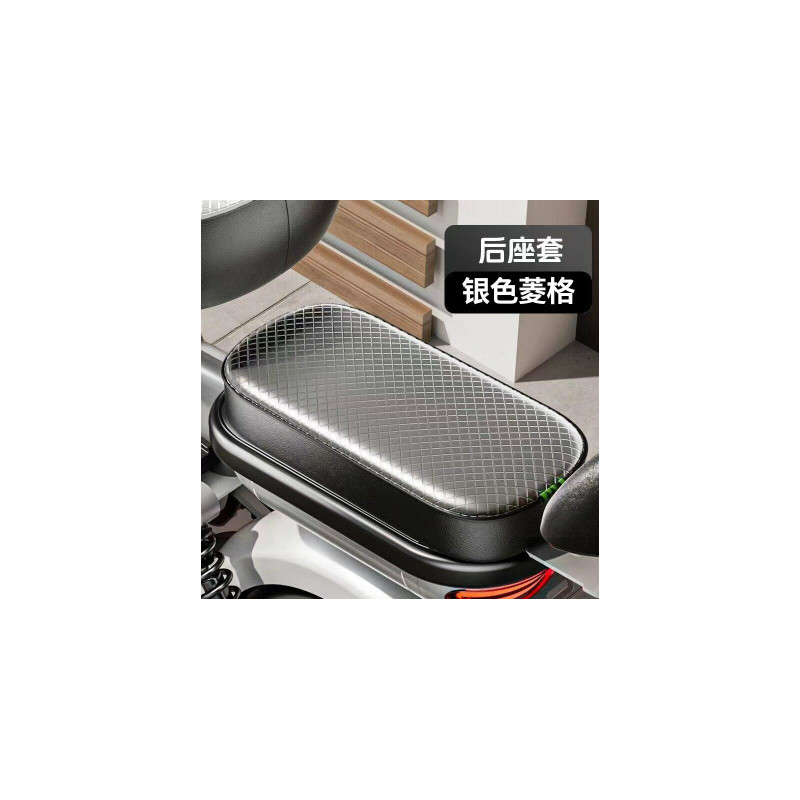 防水防晒后座四季通用座套电瓶车坐垫套电动自行车皮套皮革防雨