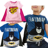 Girl披风短袖 2026夏季 中小童男女童宝宝超人女孩SUPER 纯棉T恤潮